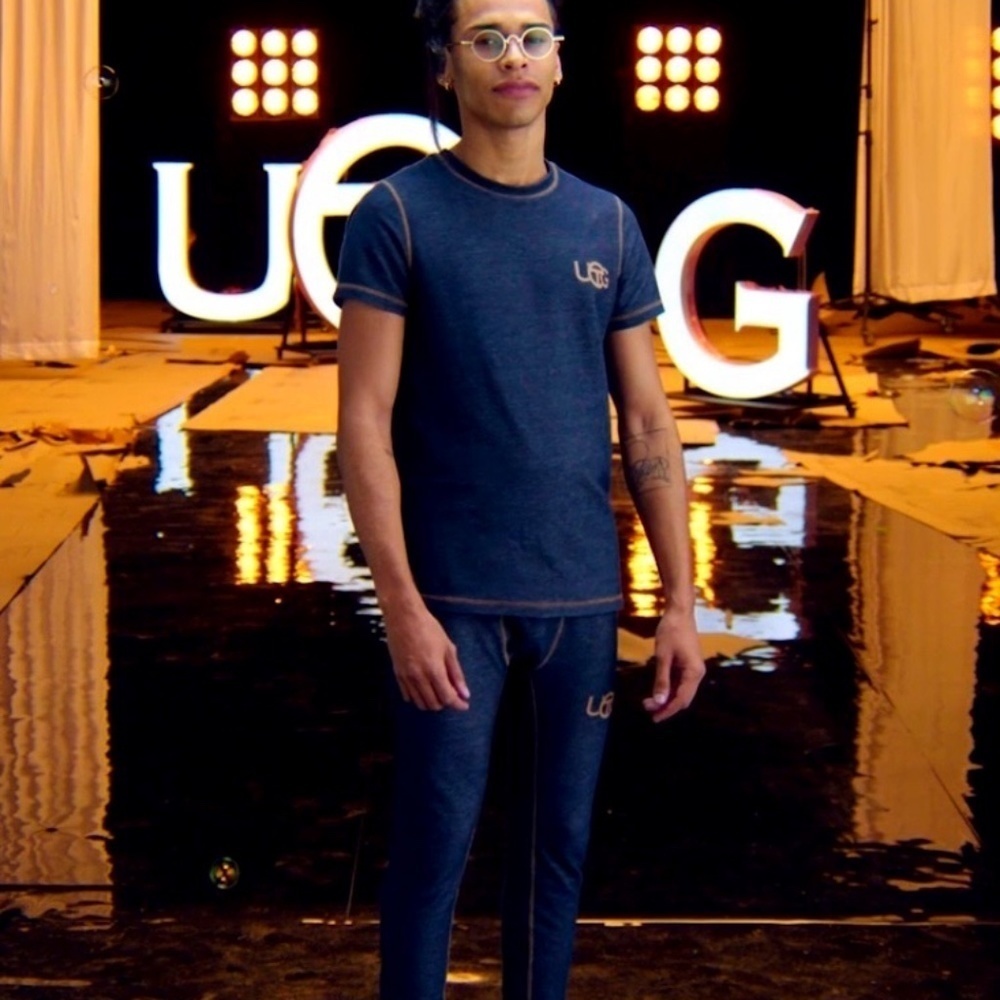 New UGG X TELFAR Denim knit legging - L